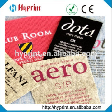 heat transfer label for clothing, size label, content label, care label